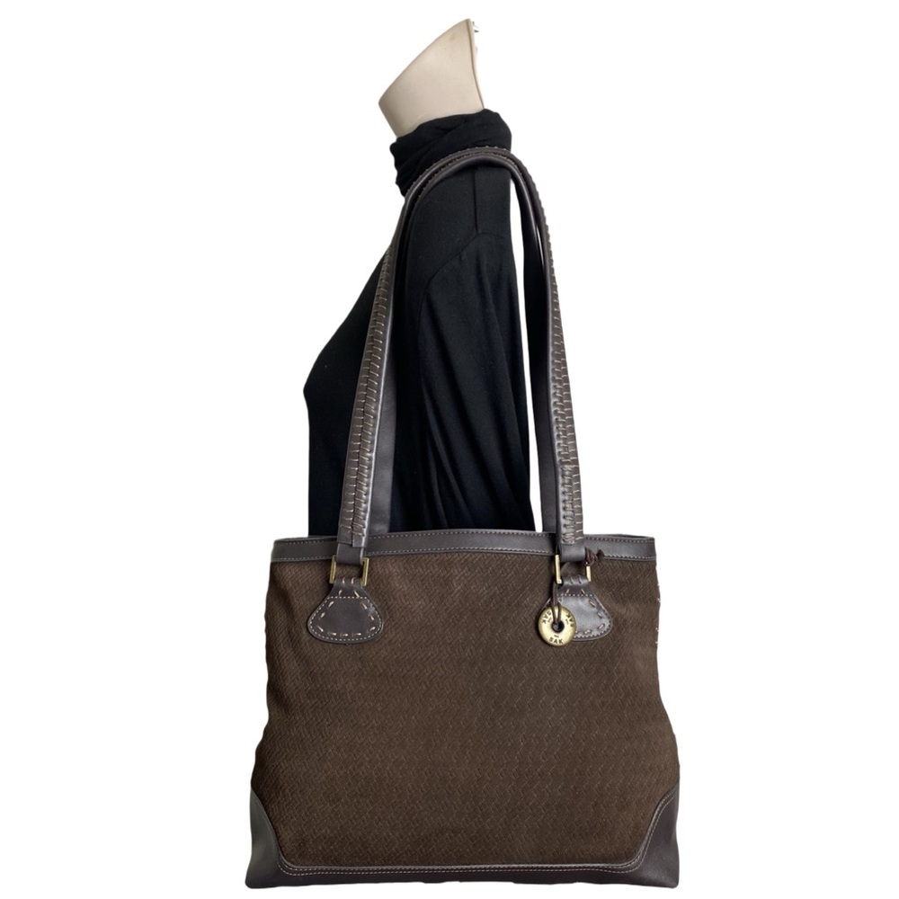 THE SAK Brown Shoulder Bag Hand Bag Purse Stitch Detailing 3186 CHU 03-06-CS-MT